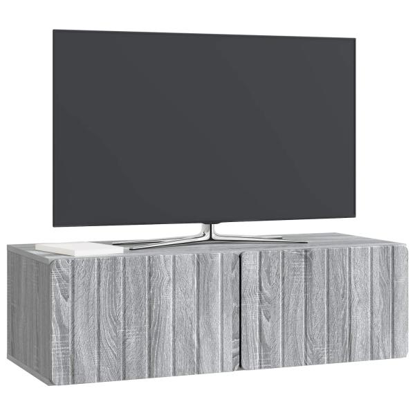 Wandmontierter TV-Schrank 98 x 41 x 30 cm Sonoma-Grau