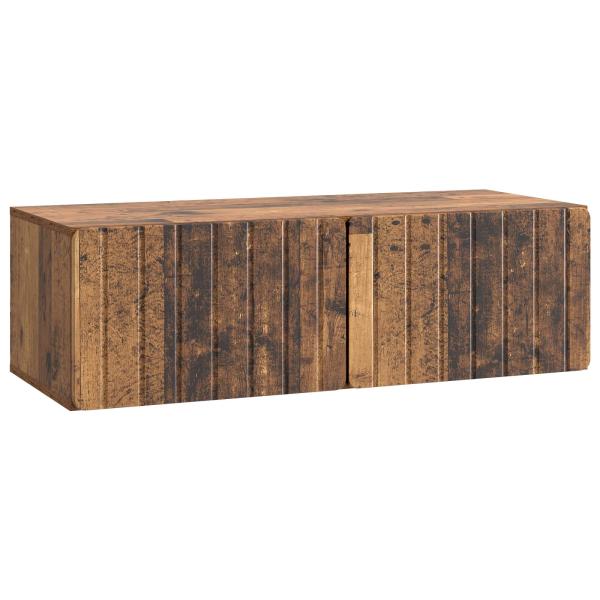 Wandmontierter TV-Schrank 98 x 41 x 30 cm Altholz Holzwerkstoff