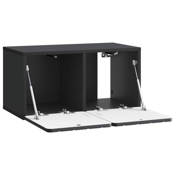 Wandmontierter TV-Schrank 59,5 x 31 x 30 cm Schwarz