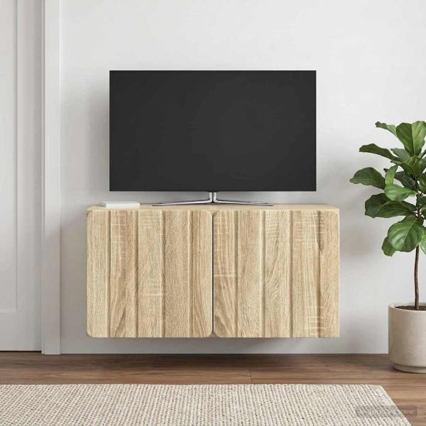 Wandmontierter TV-Schrank 59,5 x 31 x 30 cm Sonoma-Eiche