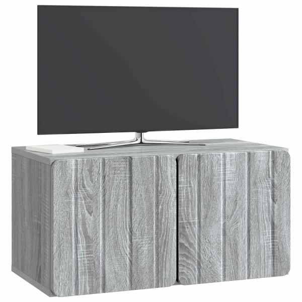 Wandmontierter TV-Schrank 59,5 x 31 x 30 cm Sonoma-Grau