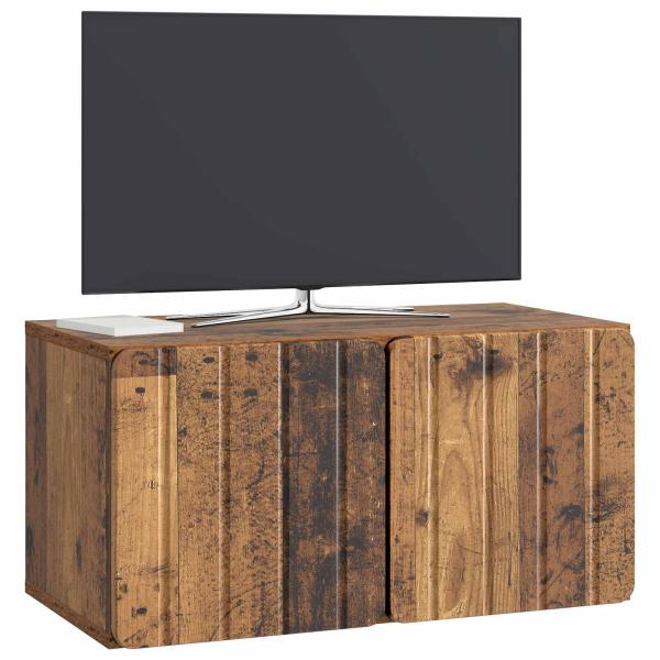 Wandmontierter TV-Schrank 59,5 x 31 x 30 cm Altholz