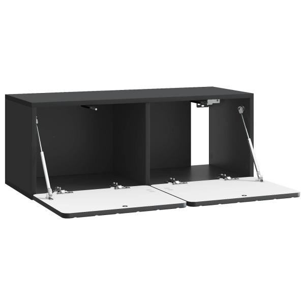 Wandmontierter TV-Schrank 78,5 x 31 x 30 cm Schwarz