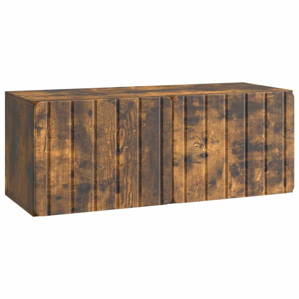 Wandmontierter TV-Schrank 78,5 x 31 x 30 cm Raucheiche