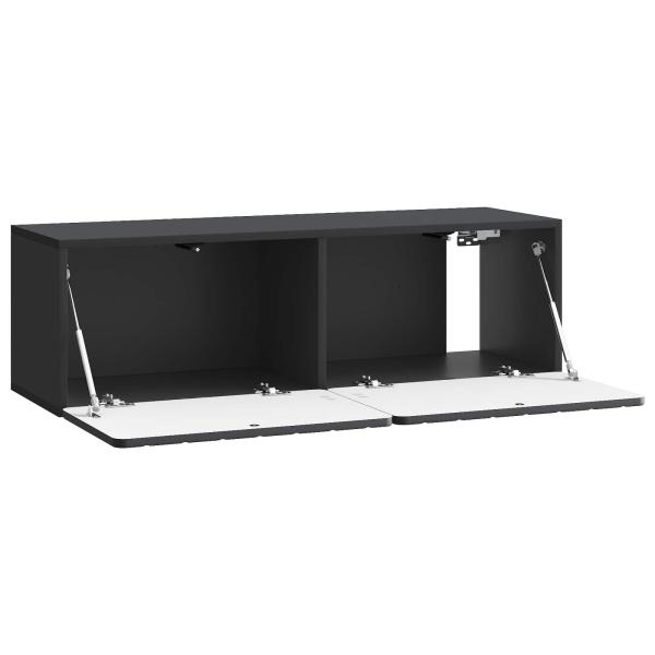 Wandmontierter TV-Schrank 98 x 31 x 30 cm Schwarz Holzwerkstoff