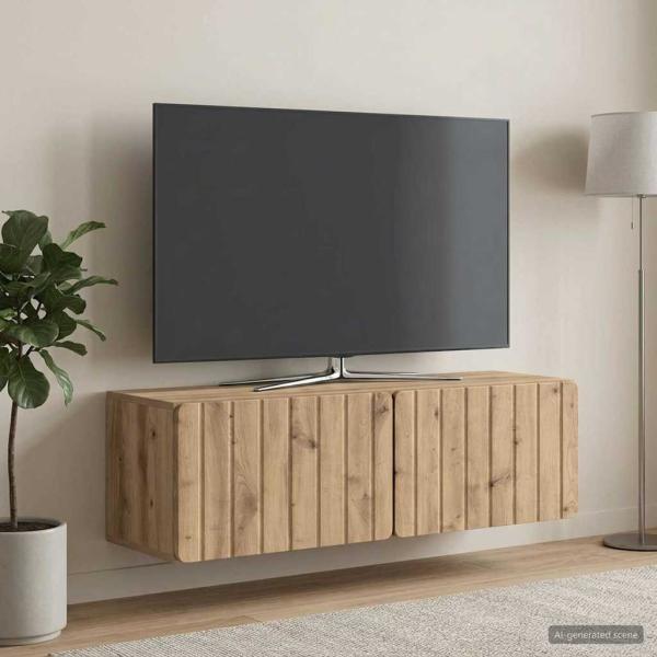 Wandmontierter TV-Schrank 98 x 31 x 30 cm Artisan-Eiche