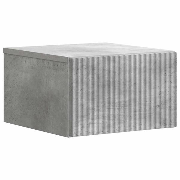 Wandmontierter Nachttisch Betongrau 33 x 34,5 x 20 cm