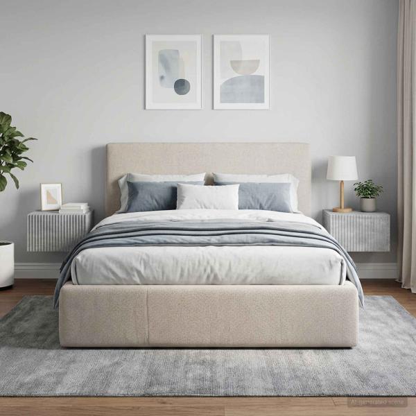 Wandmontierter Nachttisch 2 Stk. Betongrau 33 x 34,5 x 20 cm