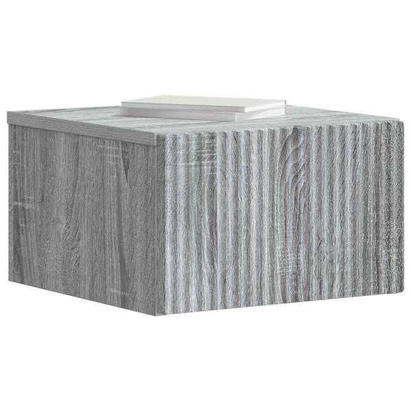 Wandmontierter Nachttisch Graues Sonoma 33 x 34,5 x 20 cm