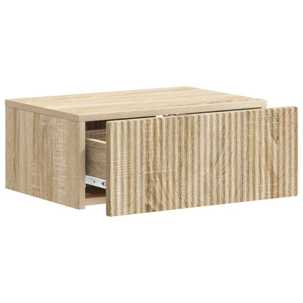 Wandmontierter Nachttisch Sonoma-Eiche 49 x 34,5 x 20 cm
