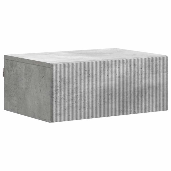 Wandmontierter Nachttisch Betongrau 49 x 34,5 x 20 cm