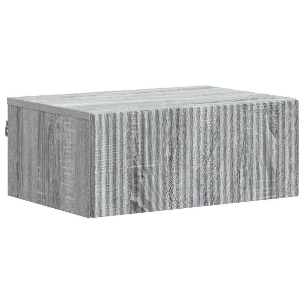 Wandmontierter Nachttisch Sonoma-Grau 49 x 34,5 x 20 cm