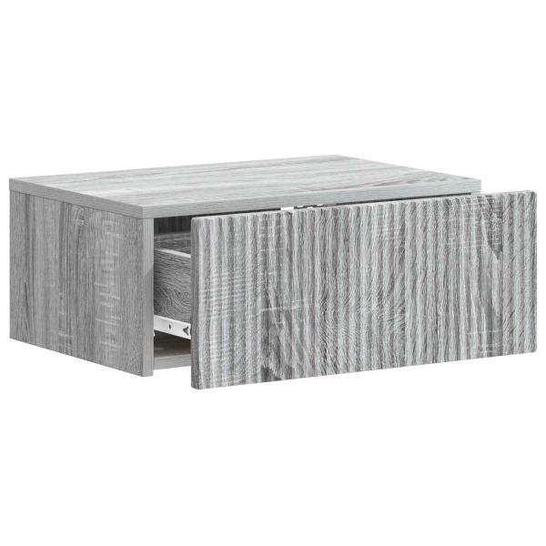 Wandmontierter Nachttisch Sonoma-Grau 49 x 34,5 x 20 cm
