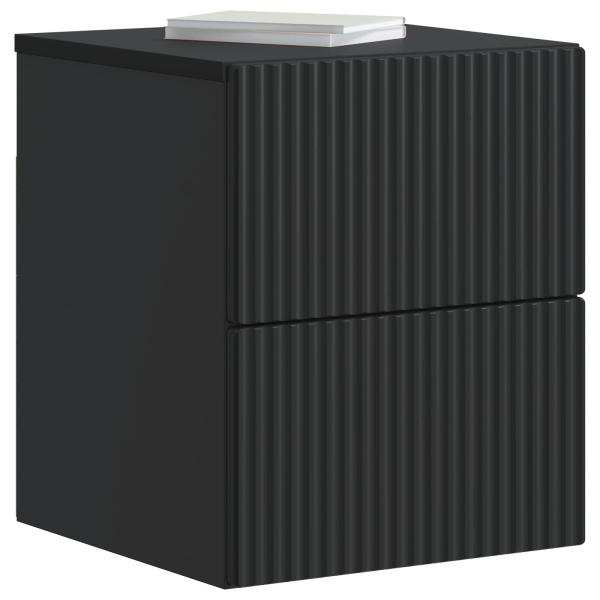 Wandmontierter Nachttisch Schwarz 33 x 34,5 x 40 cm
