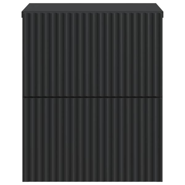 Wandmontierter Nachttisch Schwarz 33 x 34,5 x 40 cm