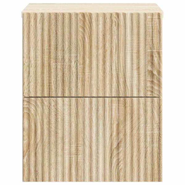 Wandmontierter Nachttisch Sonoma-Eiche 33 x 34,5 x 40 cm