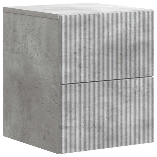 Wandmontierter Nachttisch Betongrau 33 x 34,5 x 40 cm