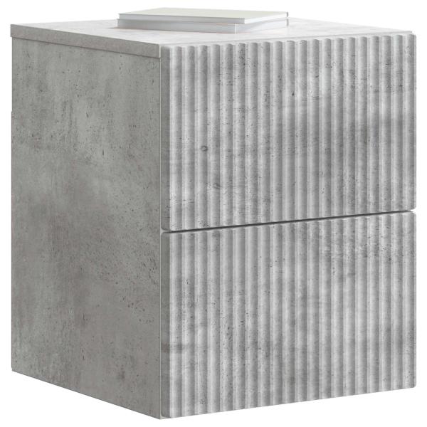 Wandmontierter Nachttisch Betongrau 33 x 34,5 x 40 cm