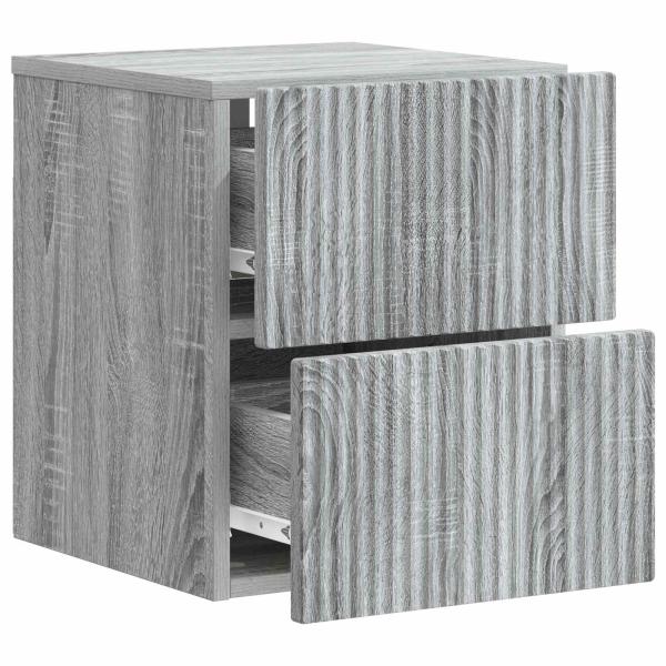 Wandmontierter Nachttisch Sonoma-Grau 33 x 34,5 x 40 cm