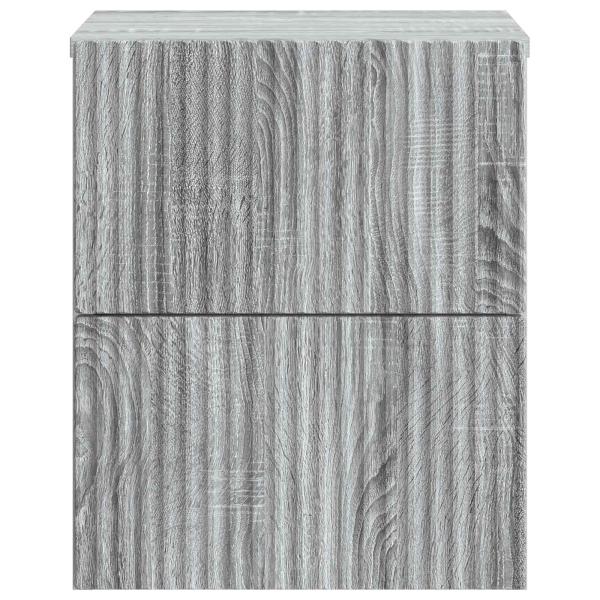 Wandmontierter Nachttisch Sonoma-Grau 33 x 34,5 x 40 cm