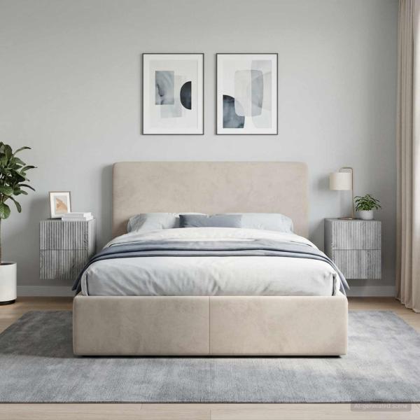 Wandmontierter Nachttisch 2 Stk. Sonoma-Grau 33 x 34,5 x 40 cm
