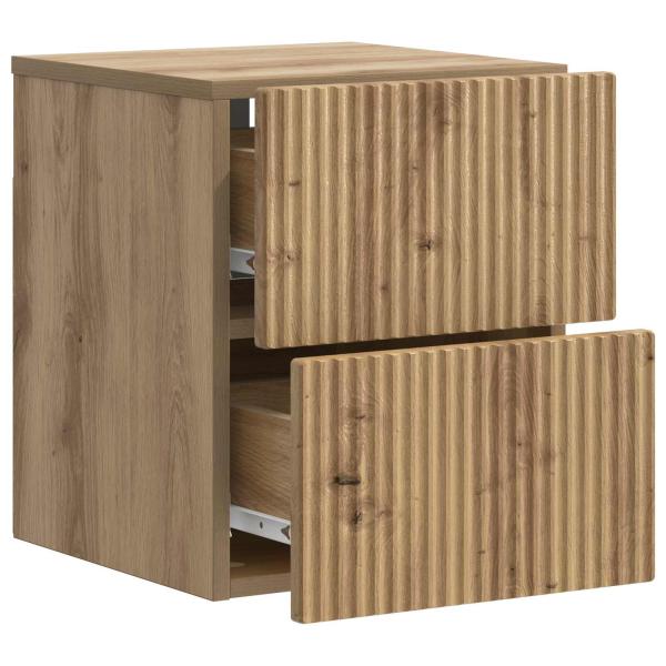 Wandmontierter Nachttisch Artisan-Eiche 33 x 34,5 x 40 cm