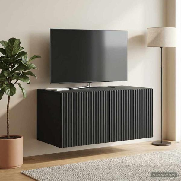 ARDEBO.de - Wandmontierter TV-Schrank 59,5 x 41 x 30 cm Schwarz