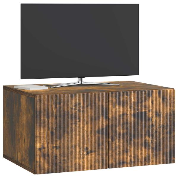 Wandmontierter TV-Schrank 59,5 x 41 x 30 cm Räuchereiche