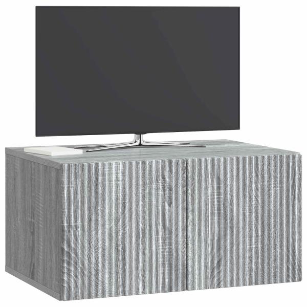 Wandmontierter TV-Schrank 59,5 x 41 x 30 cm Sonoma-Grau