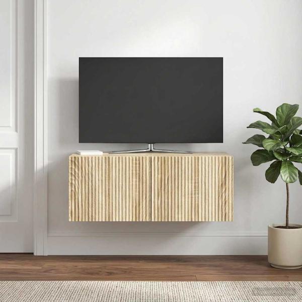 Wandmontierter TV-Schrank 78,5 x 41 x 30 cm Sonoma-Eiche