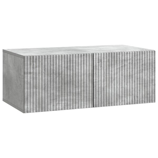 Wandmontierter TV-Schrank 78,5 x 41 x 30 cm Betongrau