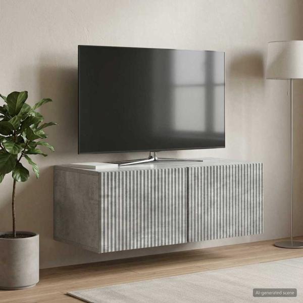 Wandmontierter TV-Schrank 78,5 x 41 x 30 cm Betongrau