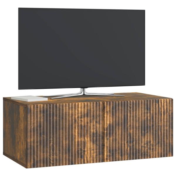 Wandmontierter TV-Schrank 78,5 x 41 x 30 cm Räuchereiche