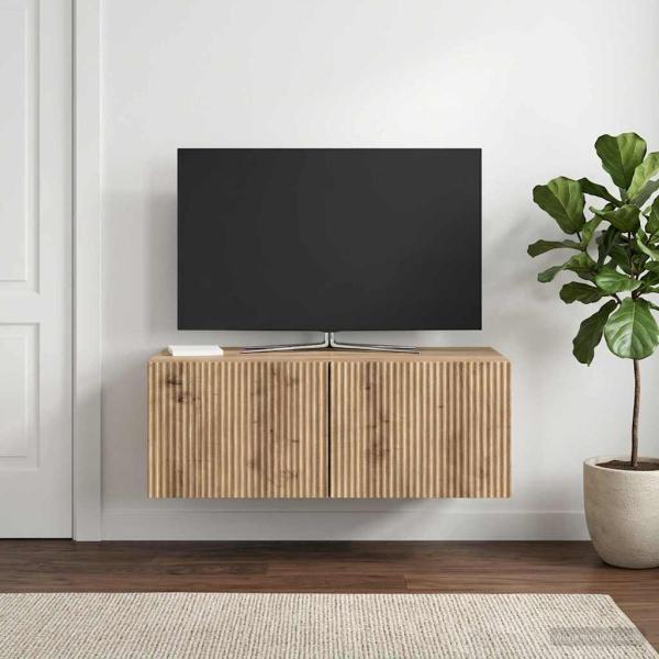 ARDEBO.de - Wandmontierter TV-Schrank 78,5 x 41 x 30 cm Artisan-Eiche
