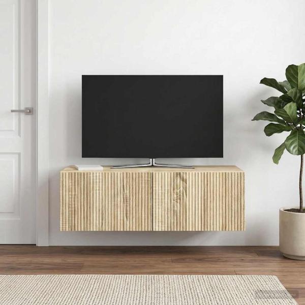 ARDEBO.de - Wandmontierter TV-Schrank 98 x 41 x 30 cm Sonoma-Eiche