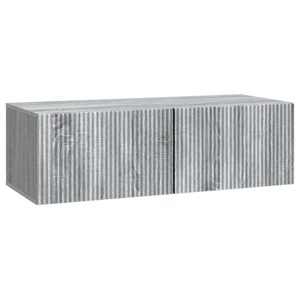 Wandmontierter TV-Schrank 98 x 41 x 30 cm Sonoma-Grau
