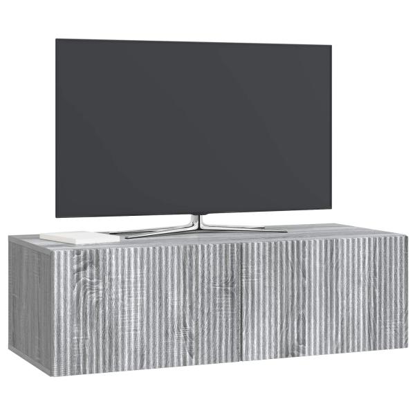 Wandmontierter TV-Schrank 98 x 41 x 30 cm Sonoma-Grau