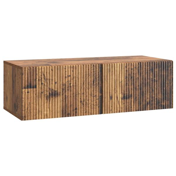 Wandmontierter TV-Schrank 98 x 41 x 30 cm Altholz Holzwerkstoff