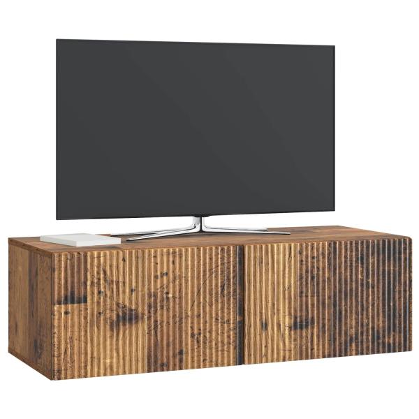Wandmontierter TV-Schrank 98 x 41 x 30 cm Altholz Holzwerkstoff