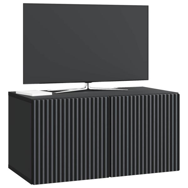 Wandmontierter TV-Schrank 59,5 x 31 x 30 cm Schwarz