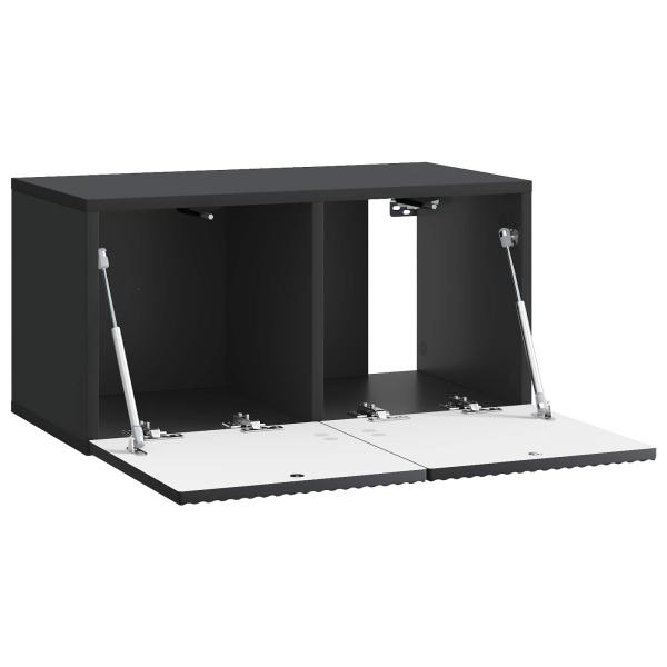 Wandmontierter TV-Schrank 59,5 x 31 x 30 cm Schwarz