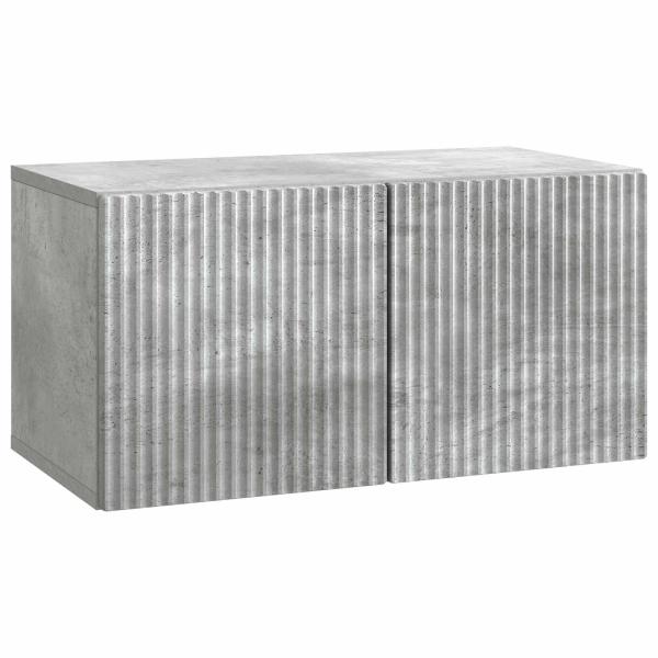 Wandmontierter TV-Schrank 59,5 x 31 x 30 cm Betongrau
