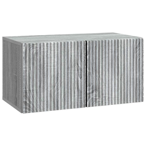 Wandmontierter TV-Schrank 59,5 x 31 x 30 cm Sonoma-Grau