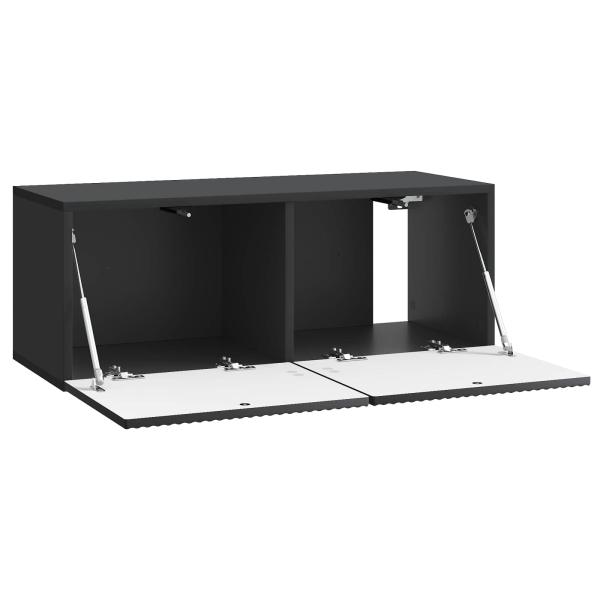 Wandmontierter TV-Schrank 78,5 x 31 x 30 cm Schwarz