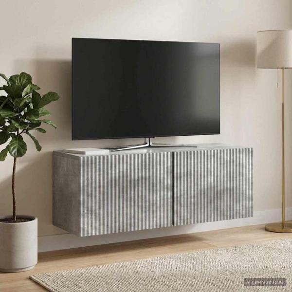 ARDEBO.de - Wandmontierter TV-Schrank 78,5 x 31 x 30 cm Betongrau