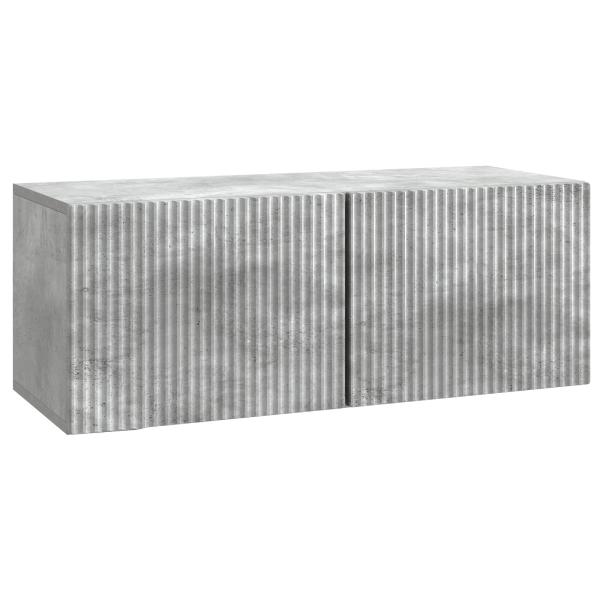 Wandmontierter TV-Schrank 78,5 x 31 x 30 cm Betongrau