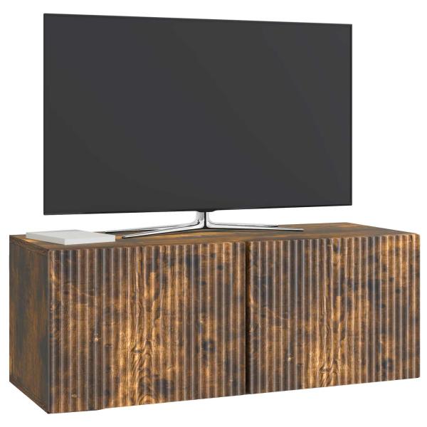Wandmontierter TV-Schrank 78,5 x 31 x 30 cm Räuchereiche