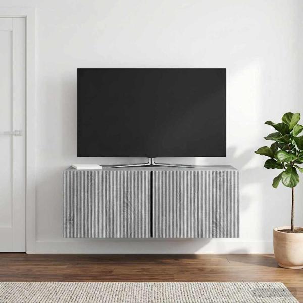 ARDEBO.de - Wandmontierter TV-Schrank 78,5 x 31 x 30 cm Sonoma-Grau