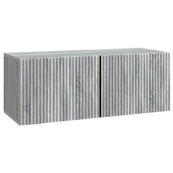 Wandmontierter TV-Schrank 78,5 x 31 x 30 cm Sonoma-Grau