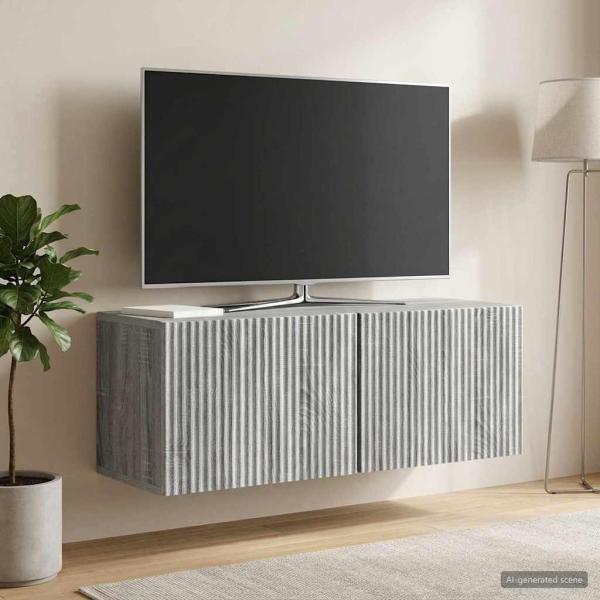 Wandmontierter TV-Schrank 78,5 x 31 x 30 cm Sonoma-Grau